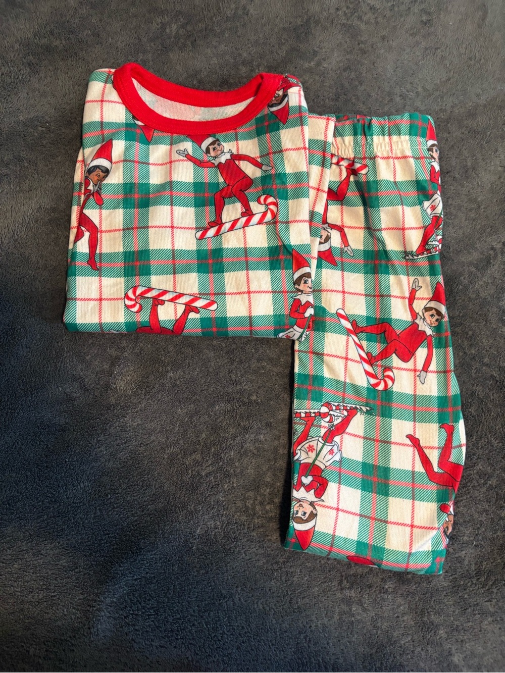 Target Red & Green Plaid “Elf On The Shelf”  Holiday Pajama Set